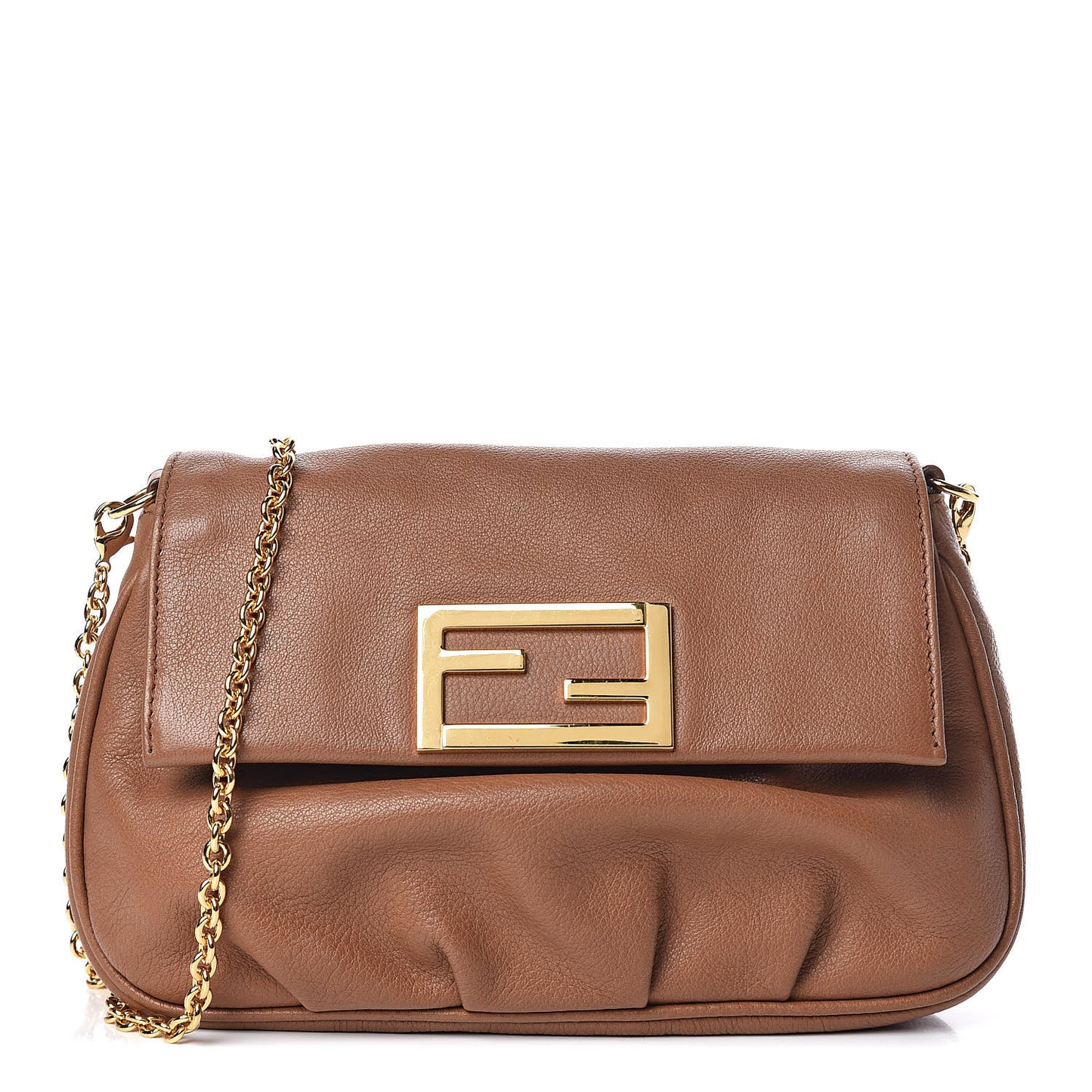 Vitello Flamingo Fendista Pouchette Crossbody Orzo
