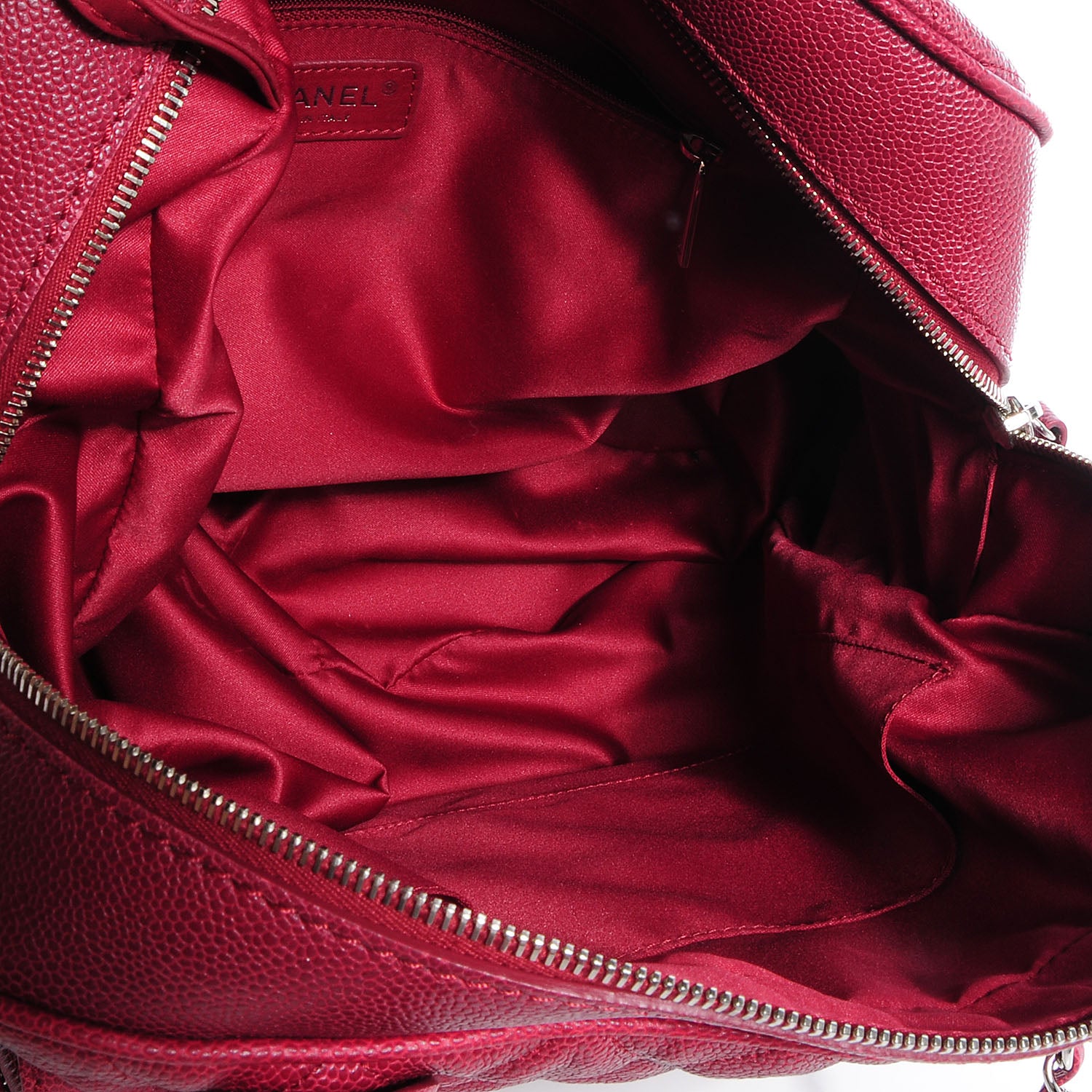 Chanel Caviar Quilted CC Paradoxal Bowling Bag Red 5 of 7