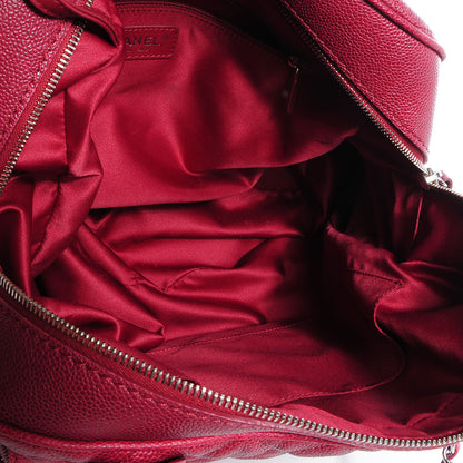 Chanel Caviar Quilted CC Paradoxal Bowling Bag Red 5 of 7