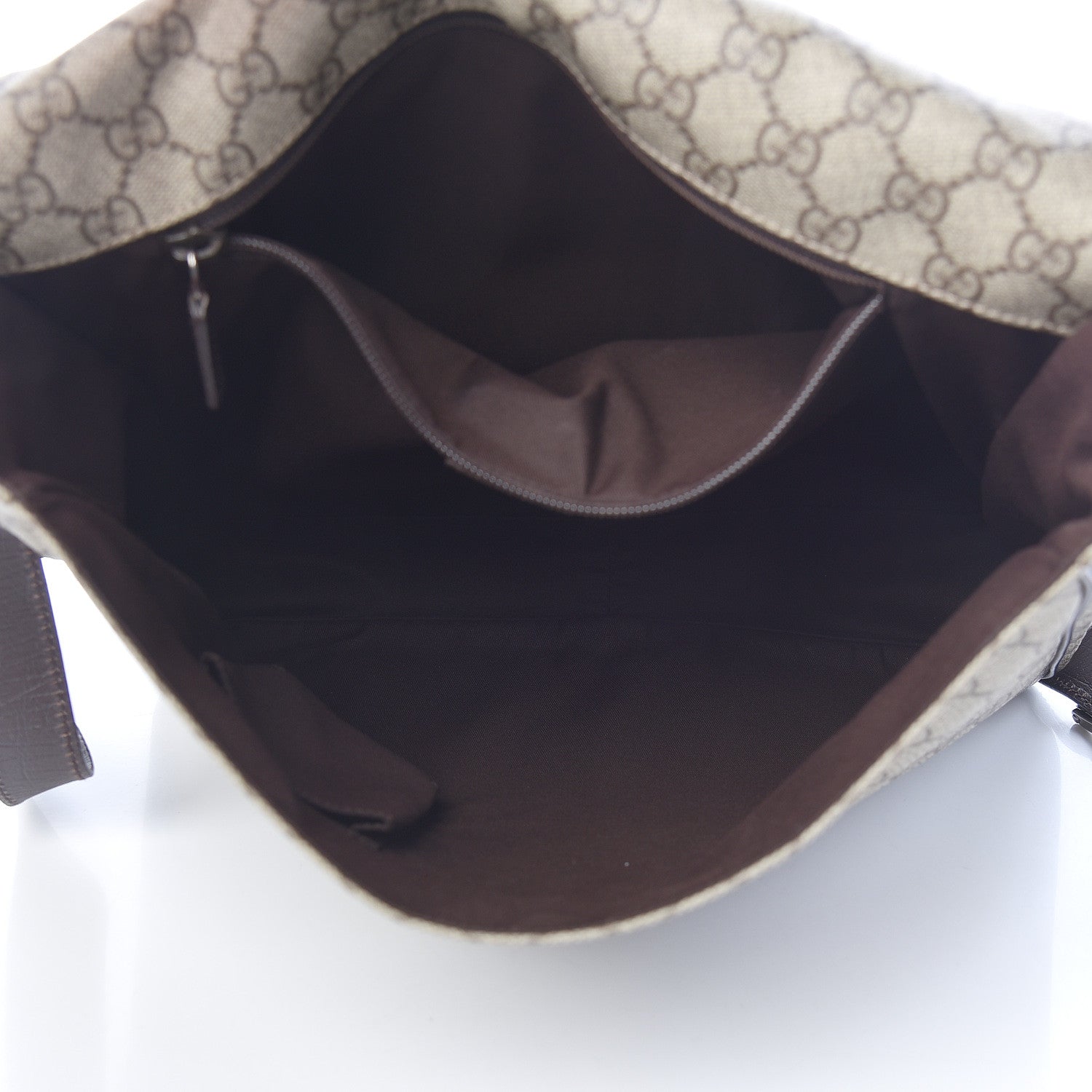 Gucci GG Plus Monogram Web Large Flap Messenger Bag Beige Dark Brown 5 of 18