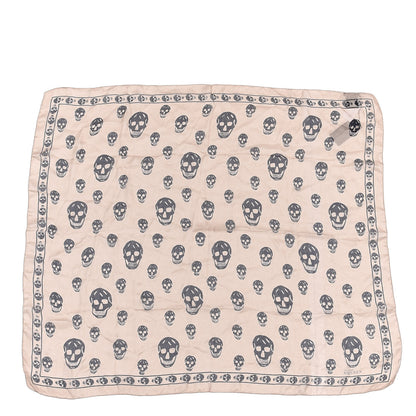 Alexander McQueen Silk Chiffon Skull Scarf Old Rose Blue 1 of 3