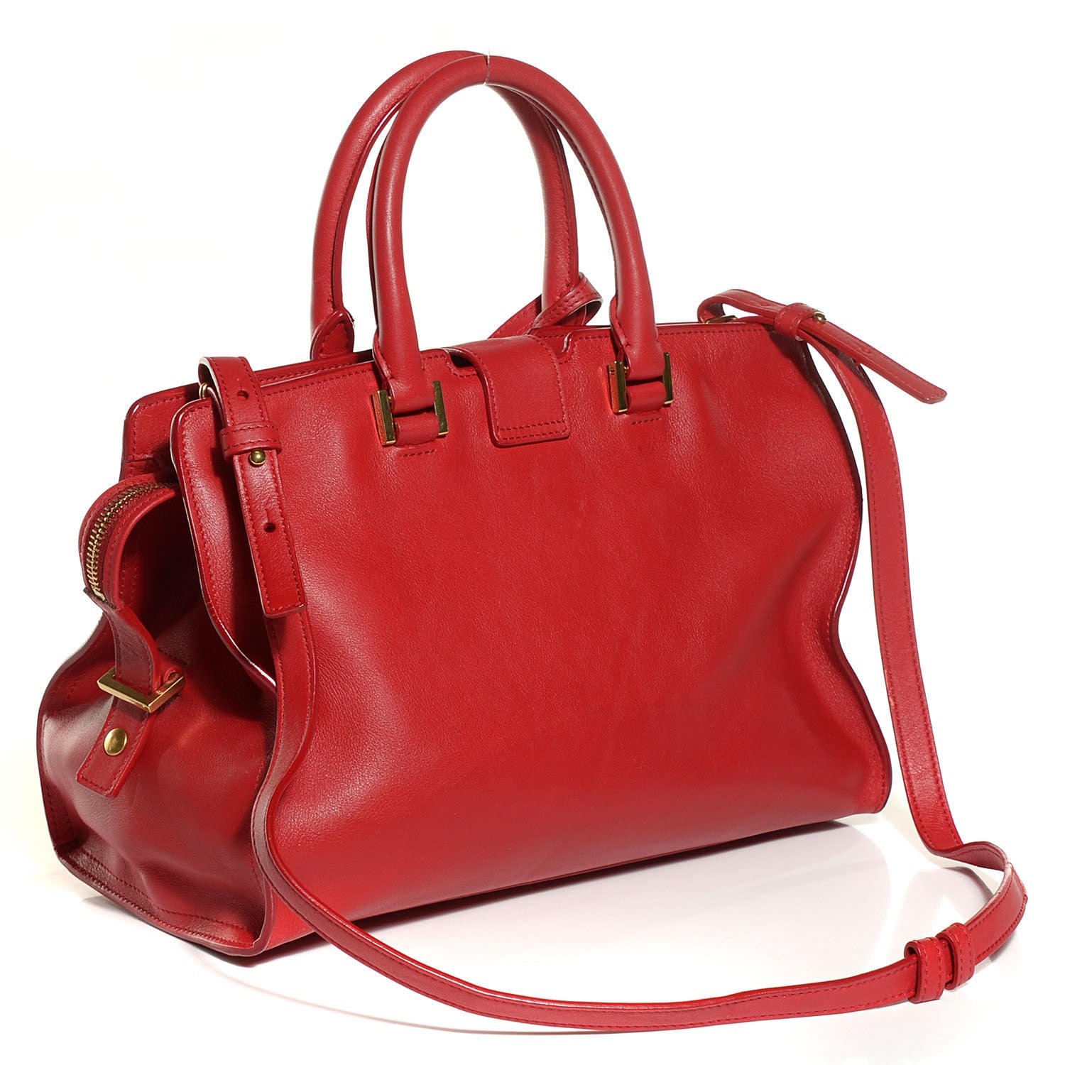 Saint Laurent Calfskin Small Classic Y Cabas Red 3 of 9