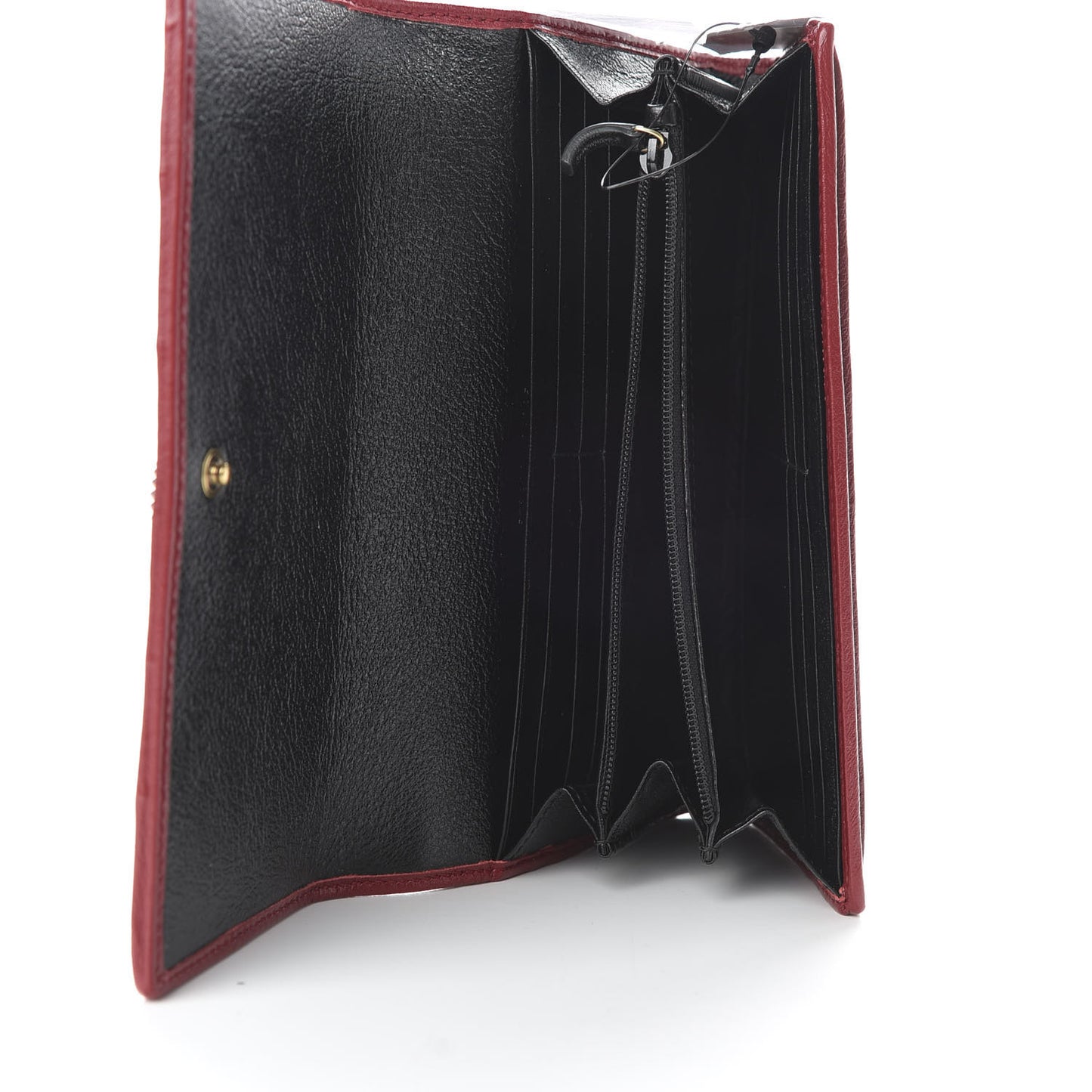 Azalea Calfskin Matelasse Diagonal Patchwork Torchon GG Marmont Continental Wallet Black Beige Romantic Cerise