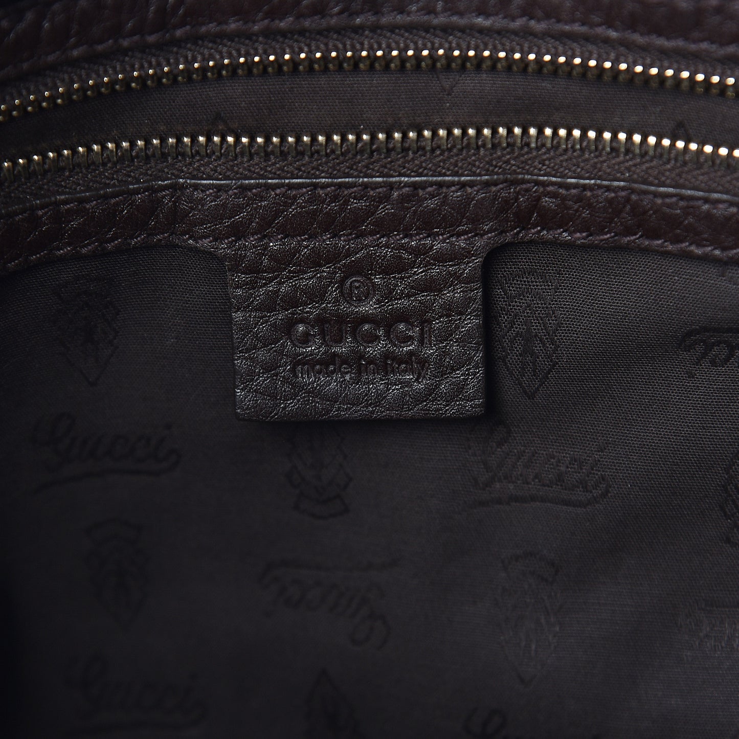 Calfskin Web Heritage Shoulder Bag Dark Brown