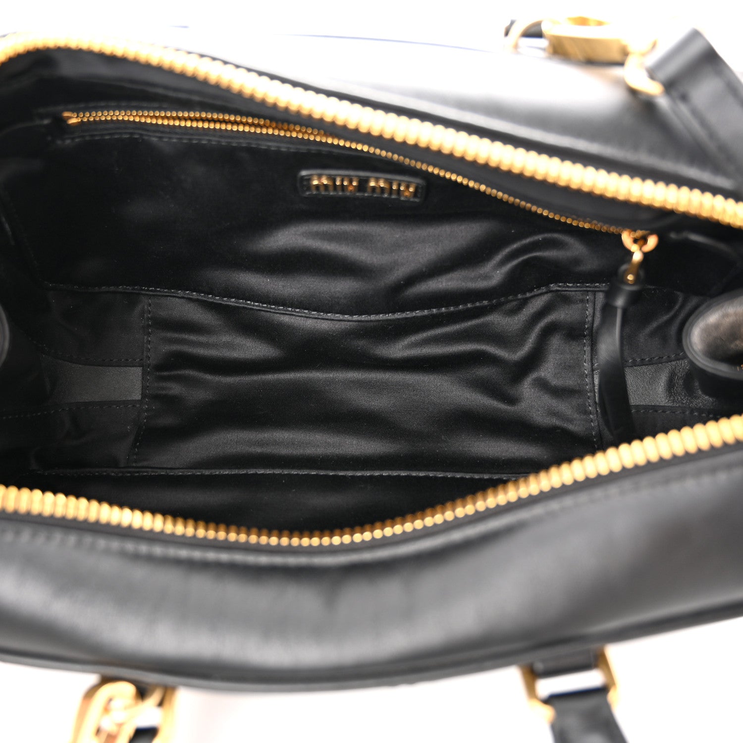 Miu Miu Calfskin Arcadie Top Handle Bag Black 5 of 11