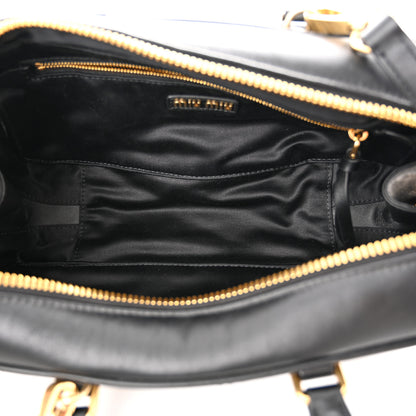 Miu Miu Calfskin Arcadie Top Handle Bag Black 5 of 11