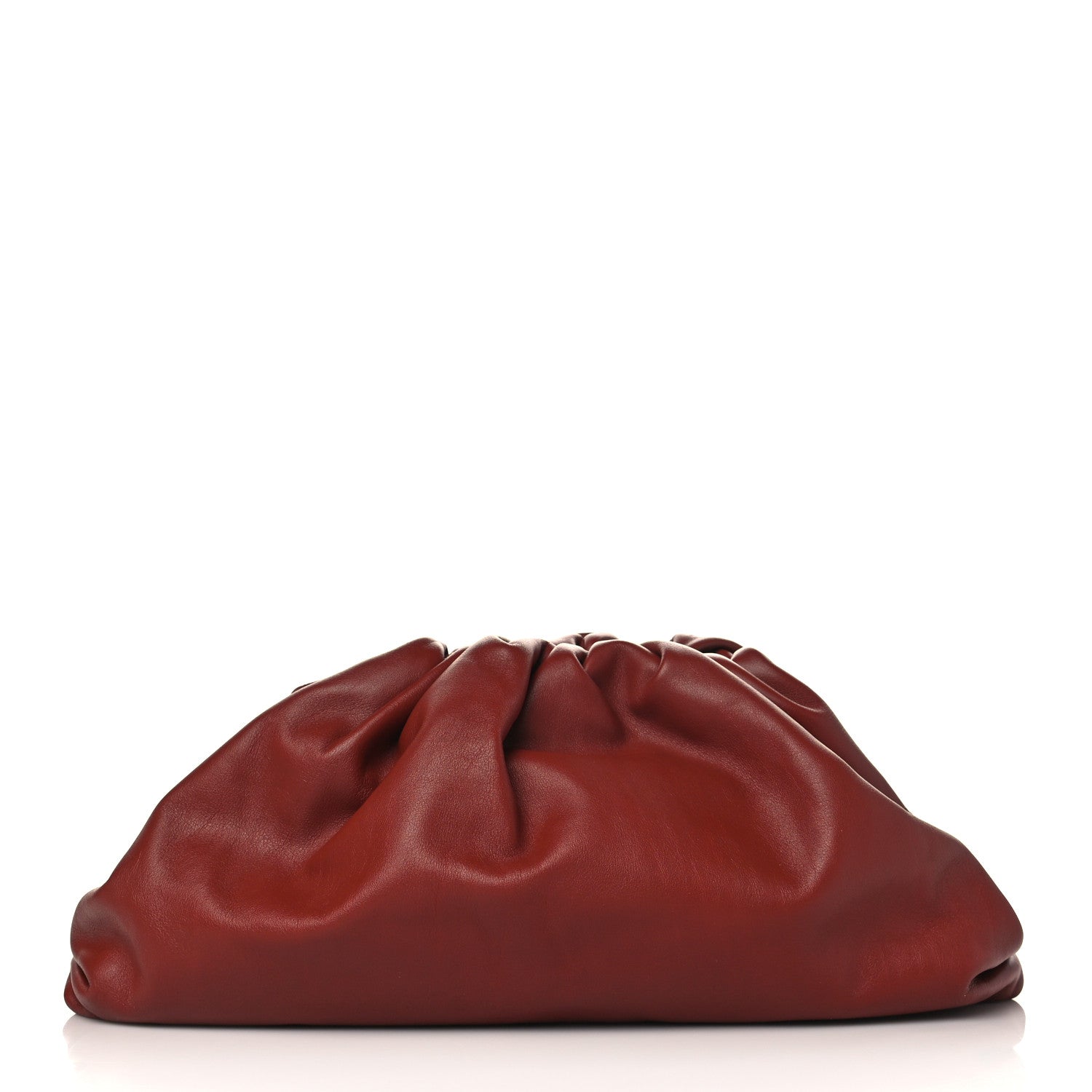 Bottega Veneta Smooth Butter Calf The Pouch Oversized Clutch Rust 1 of 9
