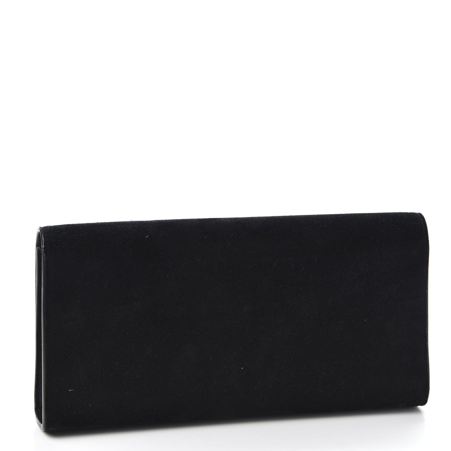 Velvet Classic Monogram Tassel Clutch Black