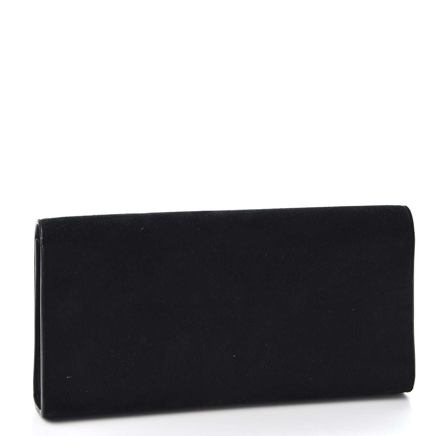 Saint Laurent Velvet Classic Monogram Tassel Clutch Black 2 of 10