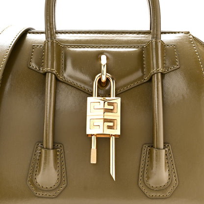 Givenchy Box Calfskin Mini Lock Antigona Shoulder Bag Dark Khaki 8 of 10
