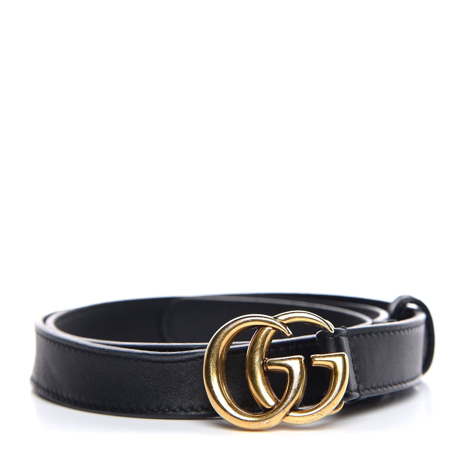 Gucci Calfskin Double G 20mm Belt 75 30 Black 1 of 9