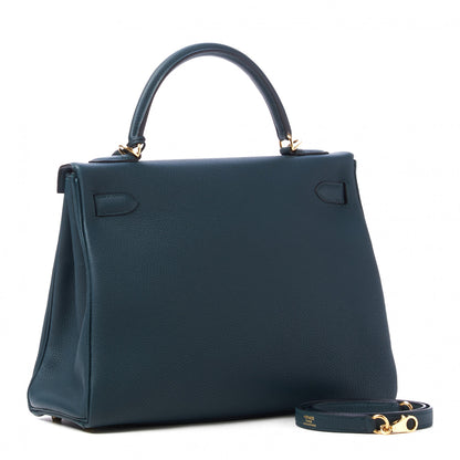 Hermes Togo Kelly Retourne 32 Vert Cypress 2 of 33