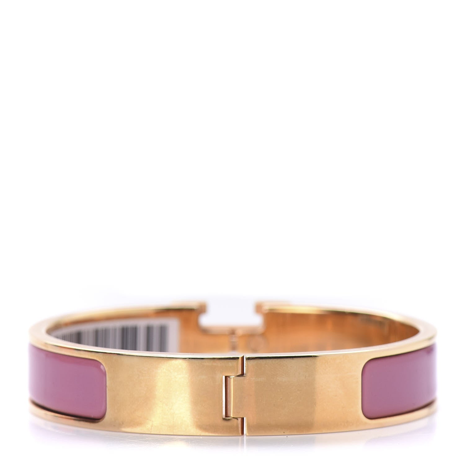 Hermes Enamel Narrow Clic Clac H Bracelet PM Rose Velours 3 of 5