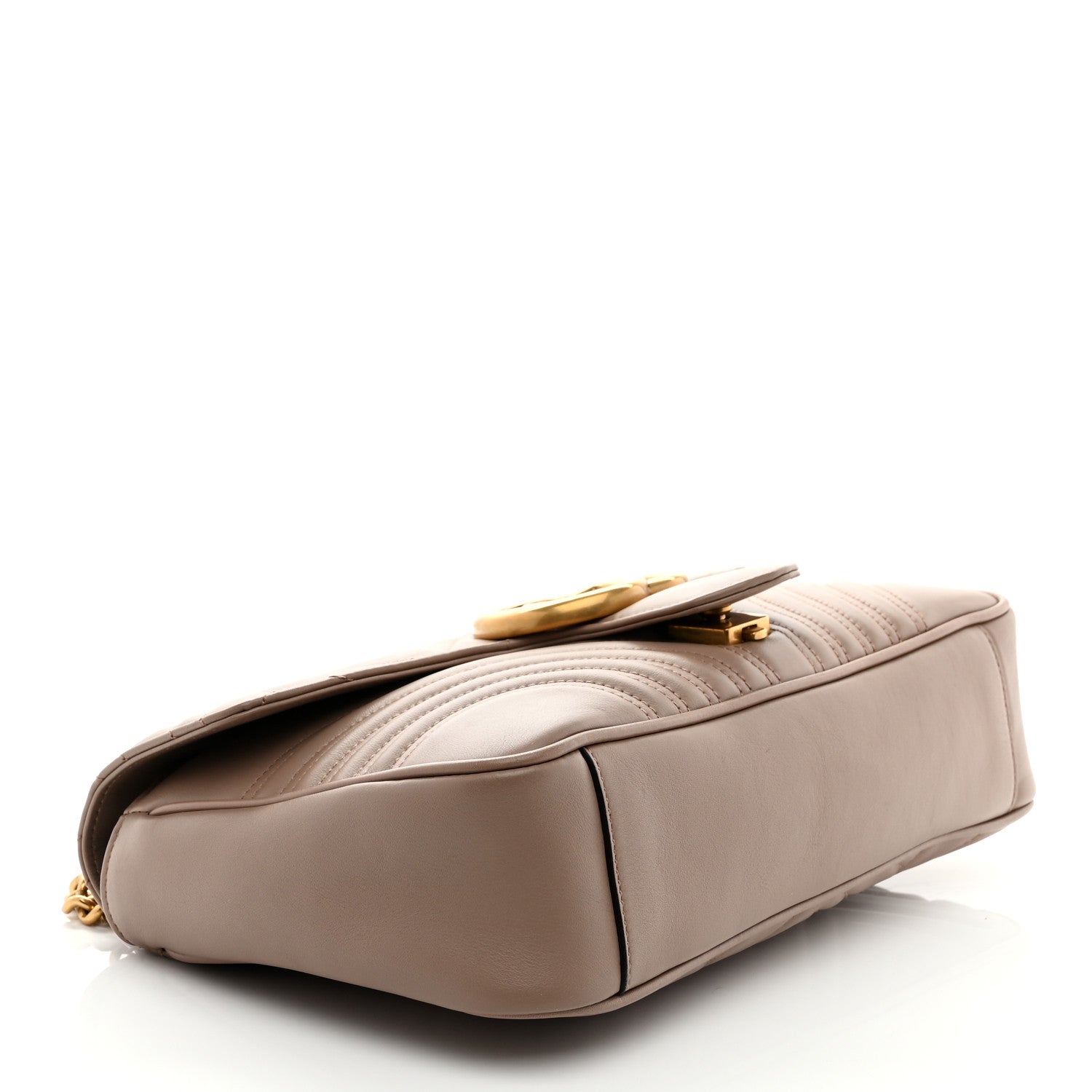 Gucci Calfskin Matelasse Medium GG Marmont Shoulder Bag Porcelain Rose 4 of 11