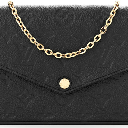 Louis Vuitton Empreinte Pochette Felicie Chain Wallet Black 9 of 13