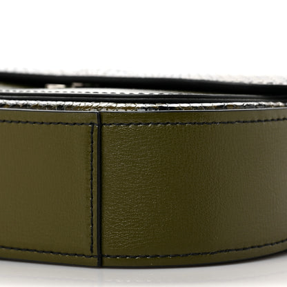 Marc Jacobs Snakeskin Embossed Mini Rider Crossbody Dark Martini Olive Green 8 of 8