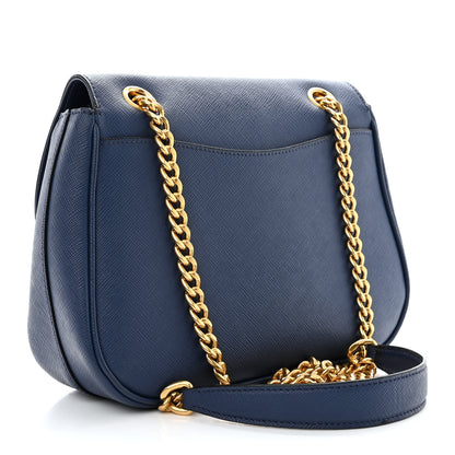 Prada Saffiano Lux Chain Shoulder Bag Bluette 3 of 11