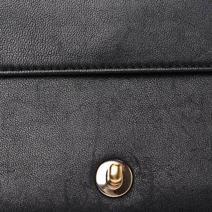 Chanel Sheepskin Quilted Vintage Mademoiselle Flap Blue Black 15 of 17