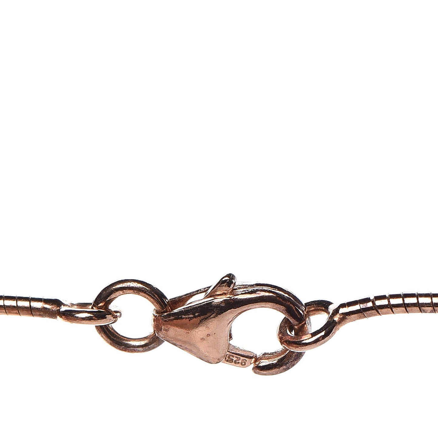 Lacquered Rose Gold Pop H Pendant Necklace White