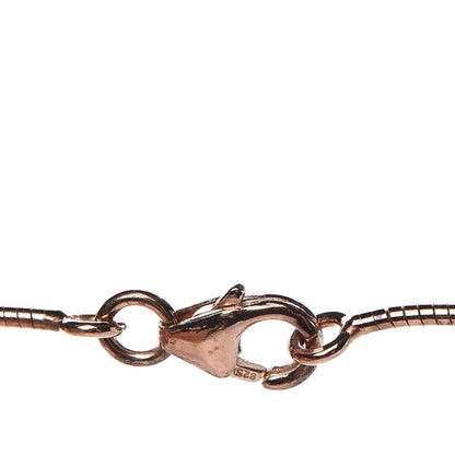 Hermes Lacquered Rose Gold Pop H Pendant Necklace White 6 of 8