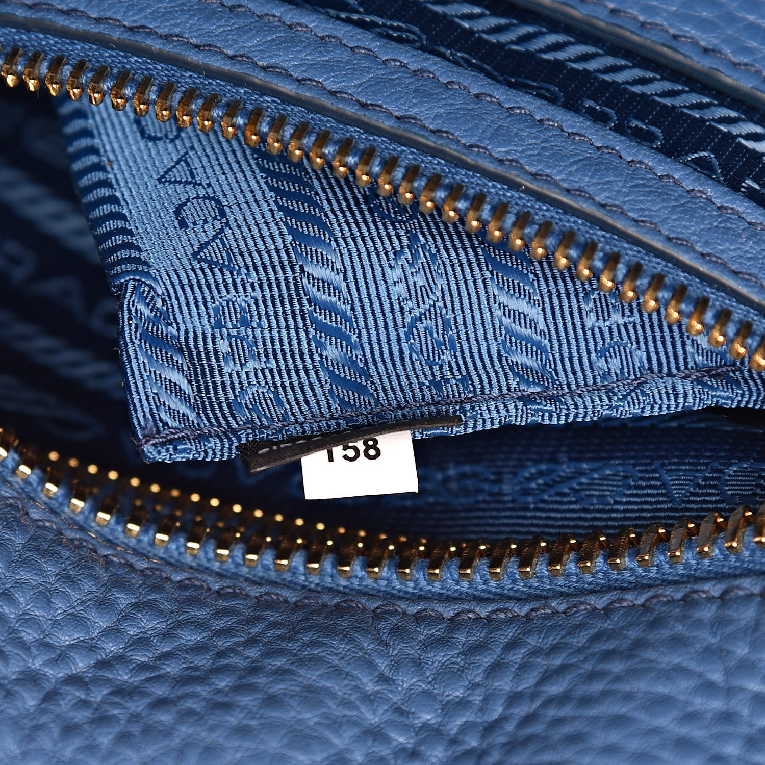 Prada Vitello Daino Bowler Cobalto 8 of 11