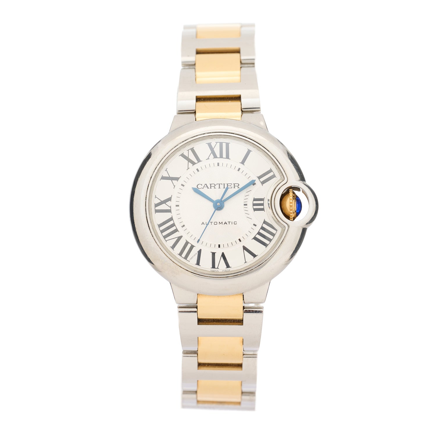 Cartier Stainless Steel 18K Yellow Gold 33mm Ballon Bleu De Cartier Automatic Watch 1 of 4
