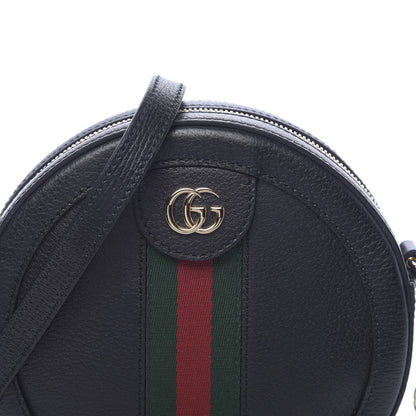 Gucci Grained Calfskin Web Mini Ophidia Round Shoulder Bag Black 10 of 10