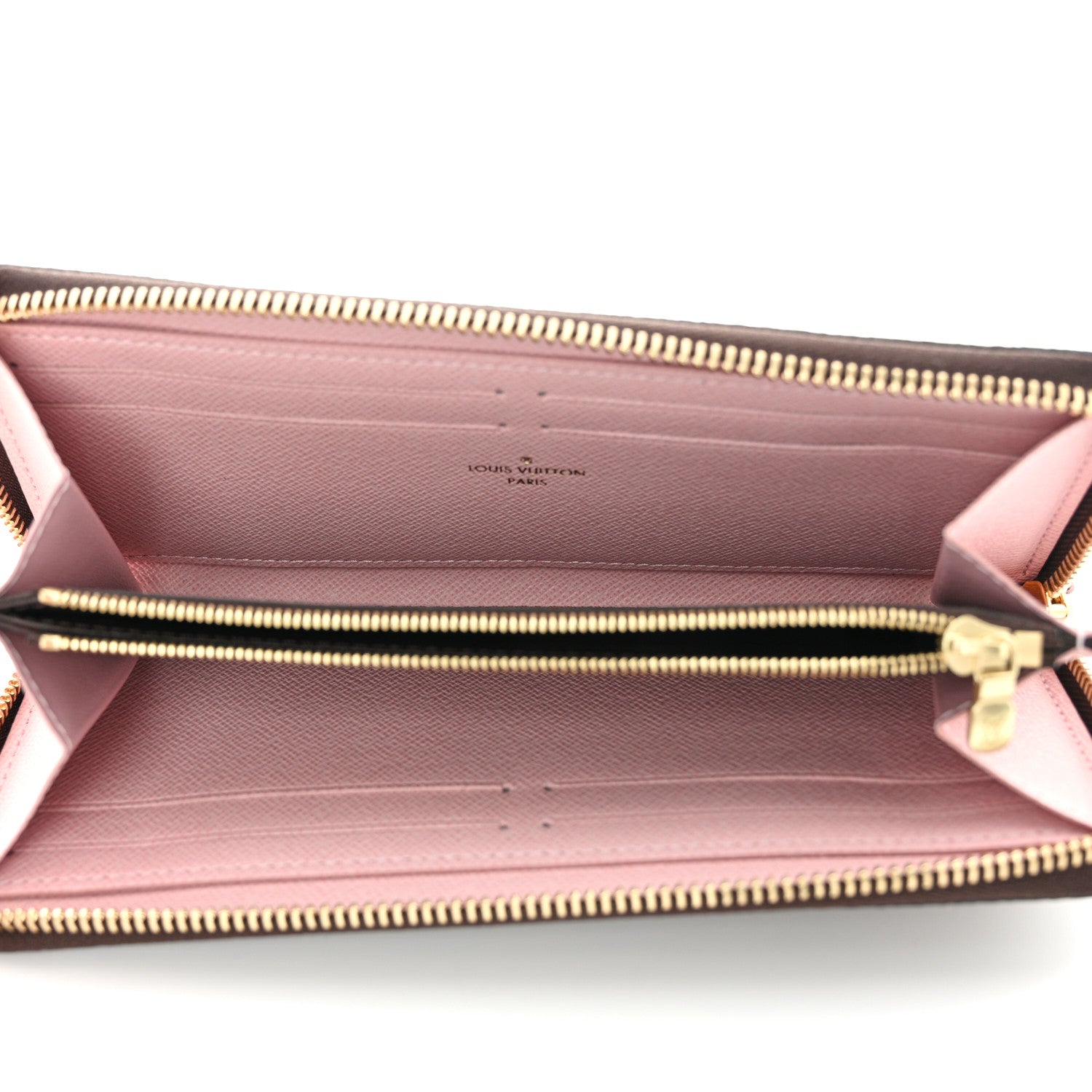 Louis Vuitton Damier Ebene Clemence Wallet Rose Ballerine 5 of 8