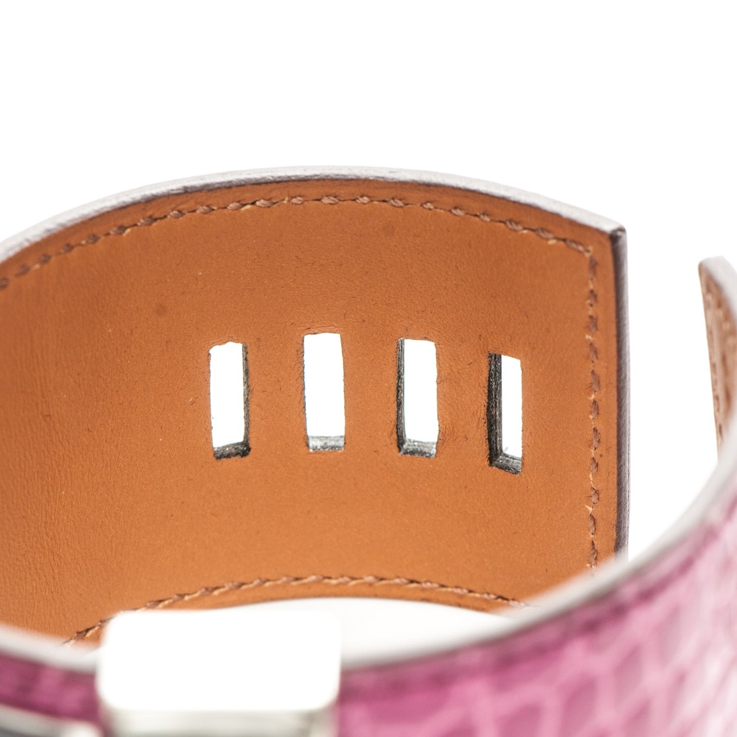 Shiny Alligator Collier De Chien CDC Bracelet S Fuchsia