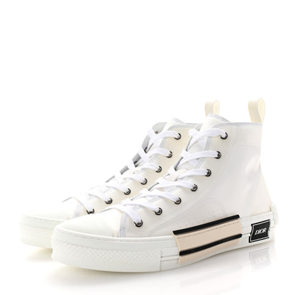 Christian Dior Canvas Mens B23 High Top Sneakers 42 White 4 of 9