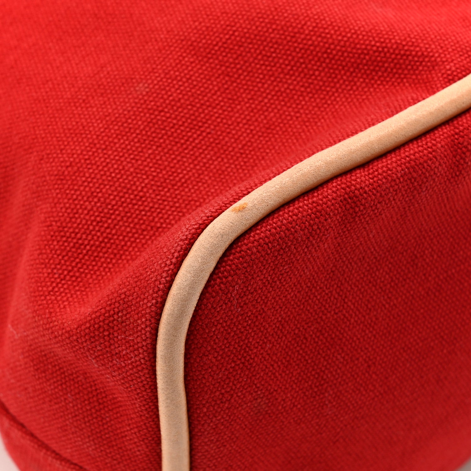 Hermes Cotton Bolide Travel Cosmetic Pouch Rouge 8 of 9