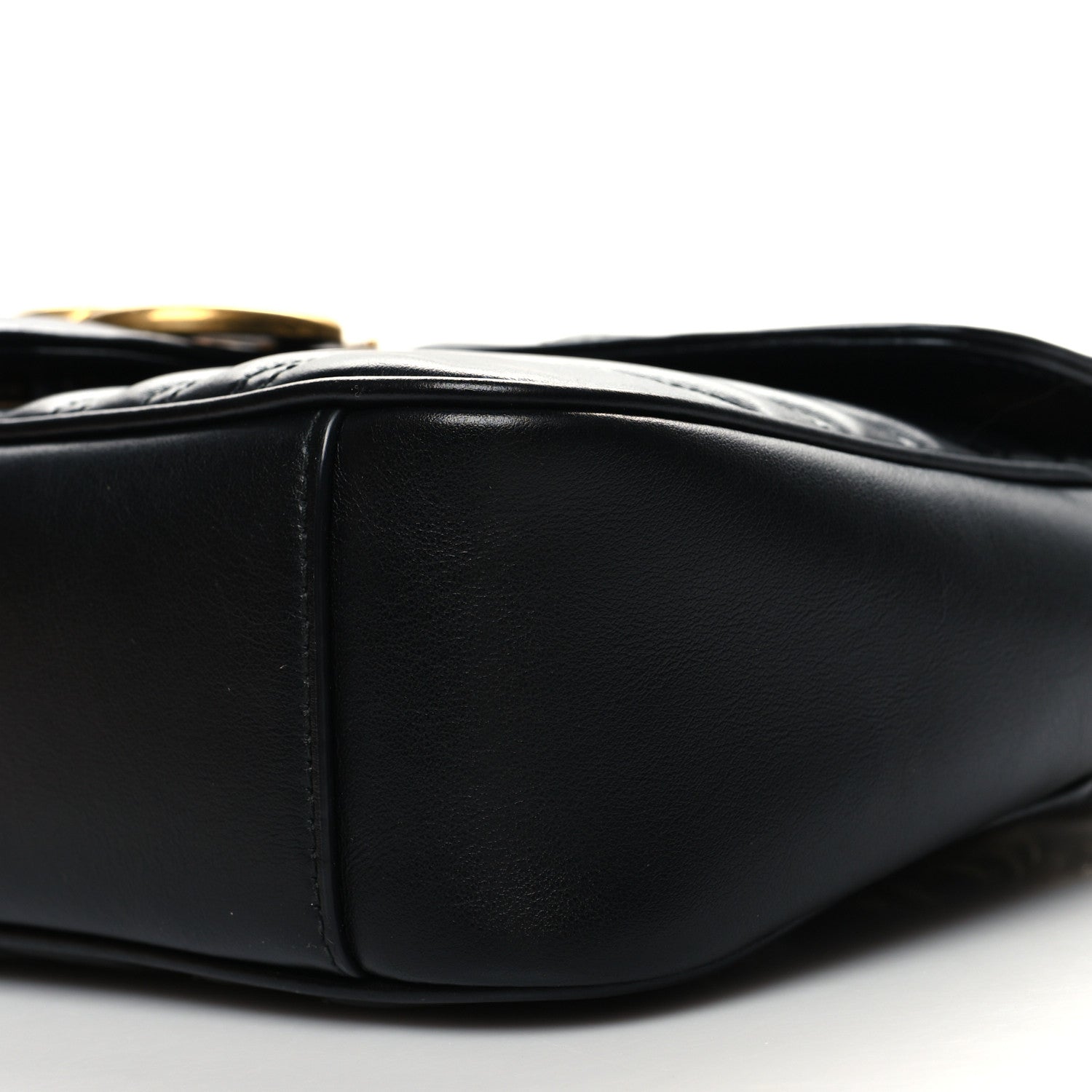 Gucci Calfskin Matelasse Small GG Marmont Shoulder Bag Black 10 of 10