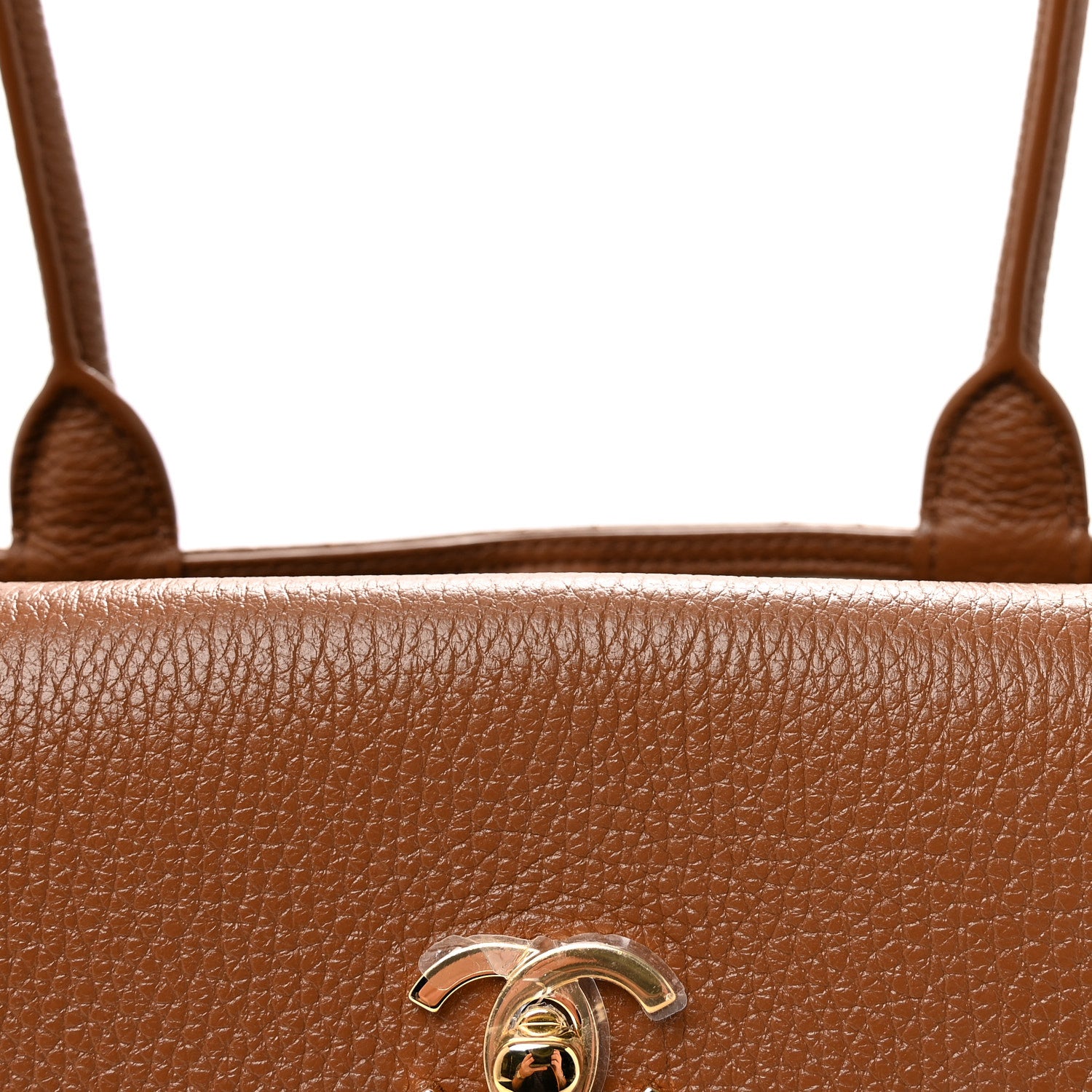 Chanel Grained Calfskin Stitched Urban Essentials Small Shopping Bag Camel 8 of 10