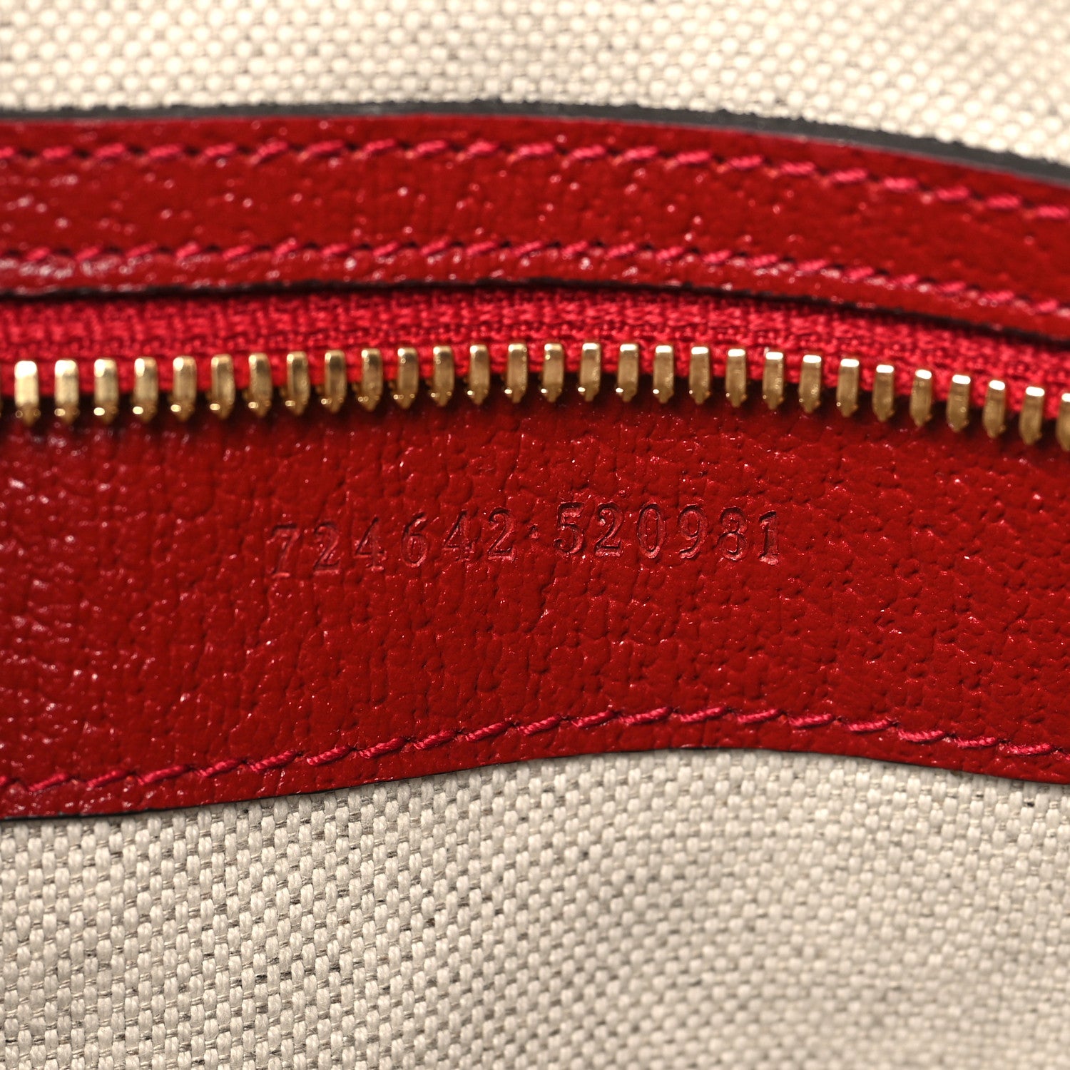 Gucci Textured Dollar Calfskin Web Large Duffle Bag Red 6 of 11