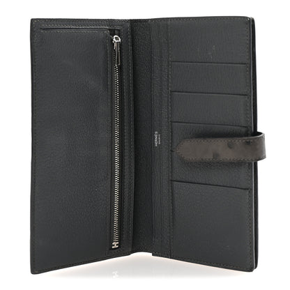 Hermes Ostrich Bearn Wallet Graphite 5 of 7