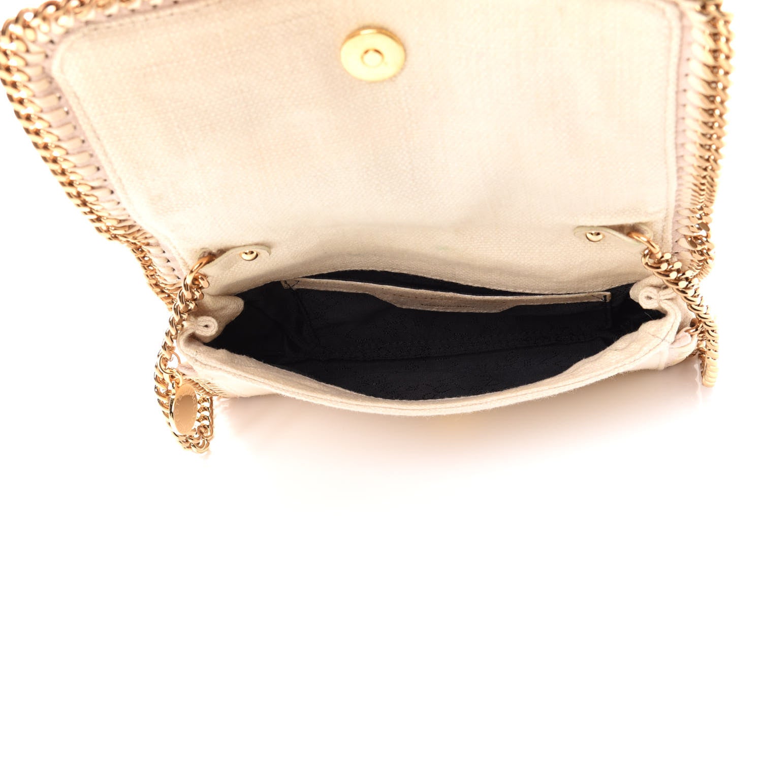 Stella McCartney Linen Falabella Crossbody Pure White 4 of 10