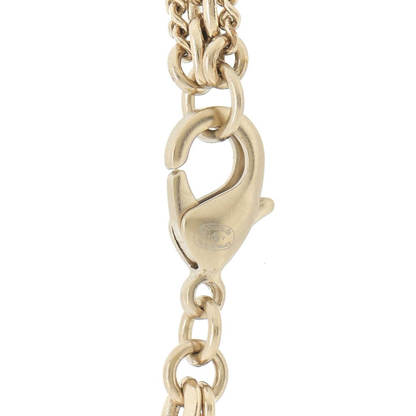 Crystal CC Multi Strand Chain Necklace Gold