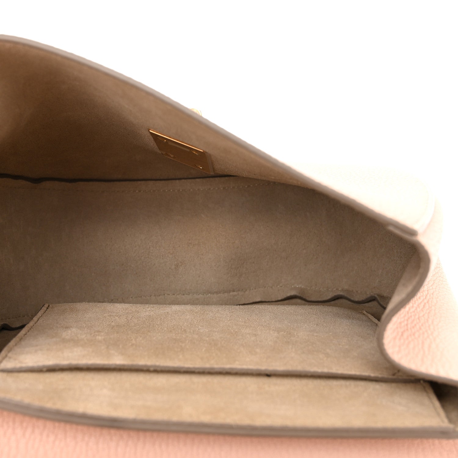 Chloe Grained Lambskin Drew Shoulder Bag Cement Pink 5 of 12