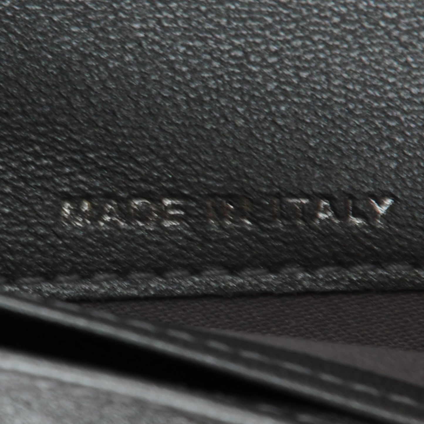 Lambskin Camellia Embossed Yen Wallet Black