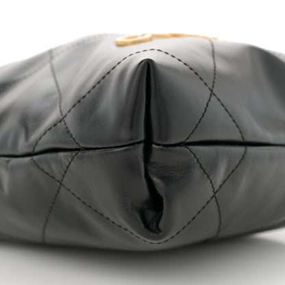 Chanel Shiny Calfskin Quilted Mini Chanel 22 Black 9 of 11