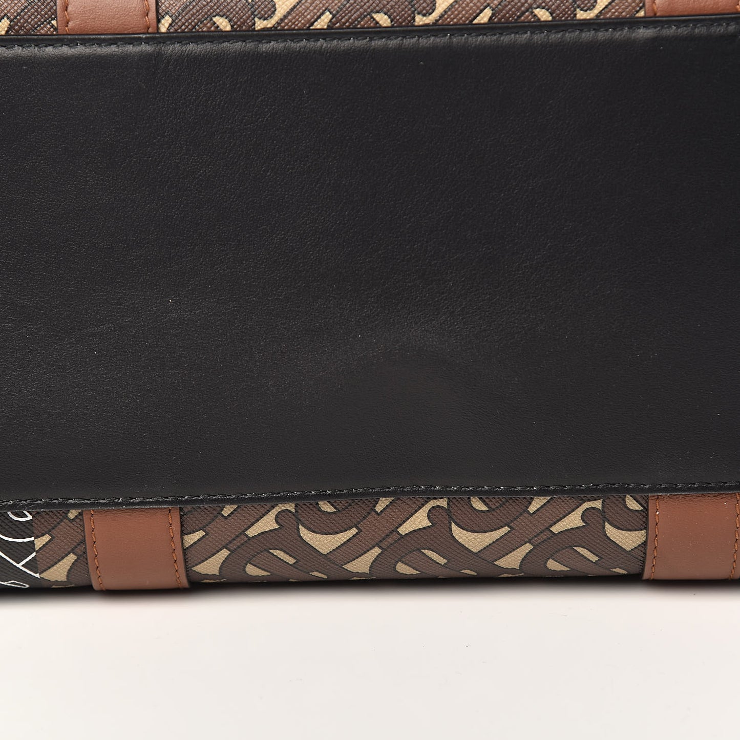 E-Canvas Monogram Stripe Book Tote Bridle Brown