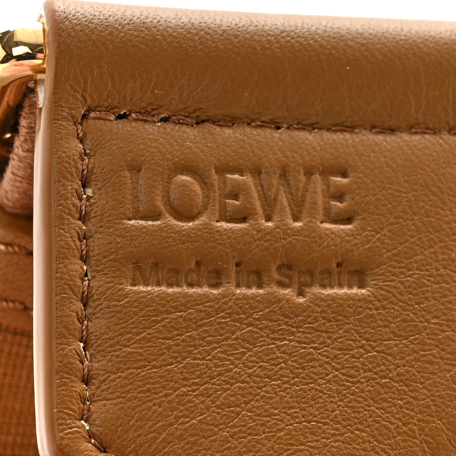 Loewe X SUNA FUJITA Calfskin Lemur Jacquard Anagram Strap Brown 4 of 5