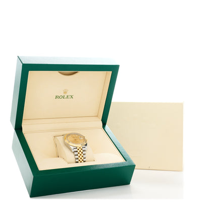 Rolex Stainless Steel 18K Yellow Gold Diamond 41mm Oyster Perpetual Datejust Watch Champagne 126333 5 of 5