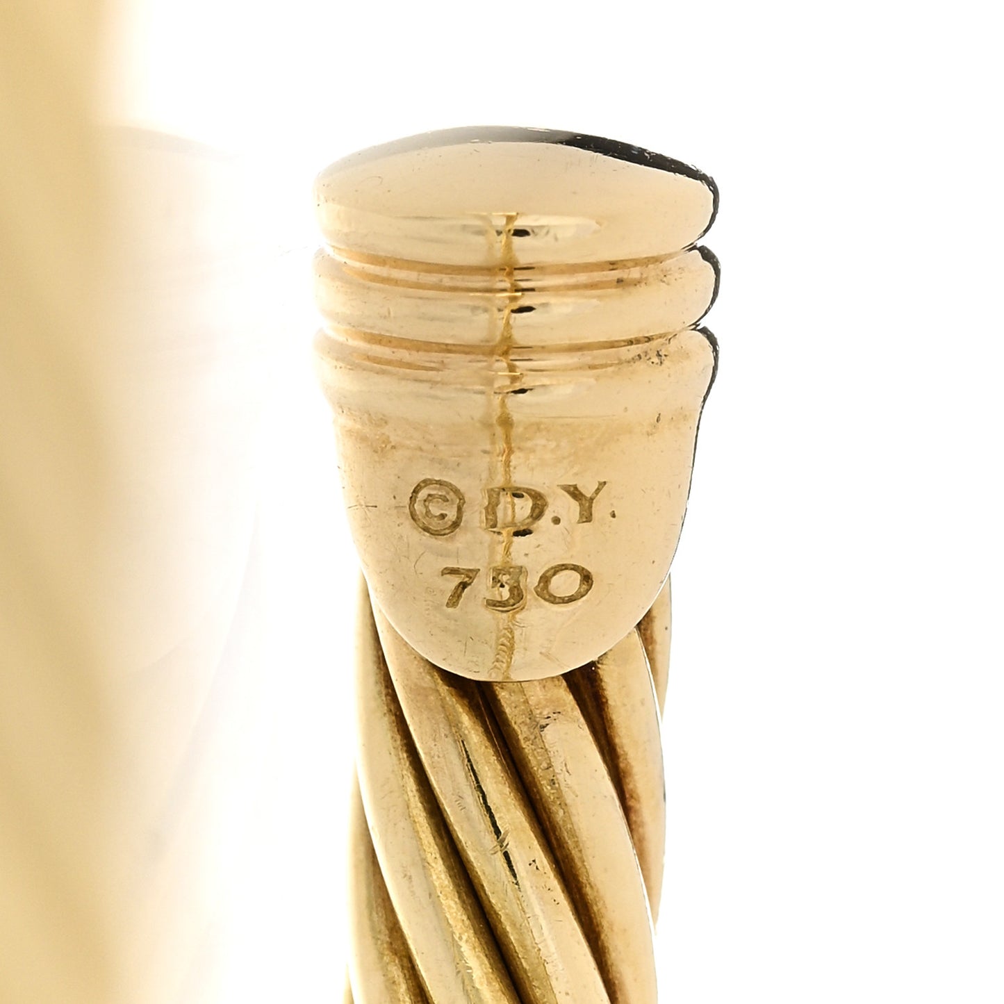 18K Yellow Gold Diamond 4mm Cablespira X Station Cable Bracelet
