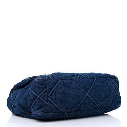 Chanel Denim Quilted Large Chanel 19 Flap Blue 4 of 11