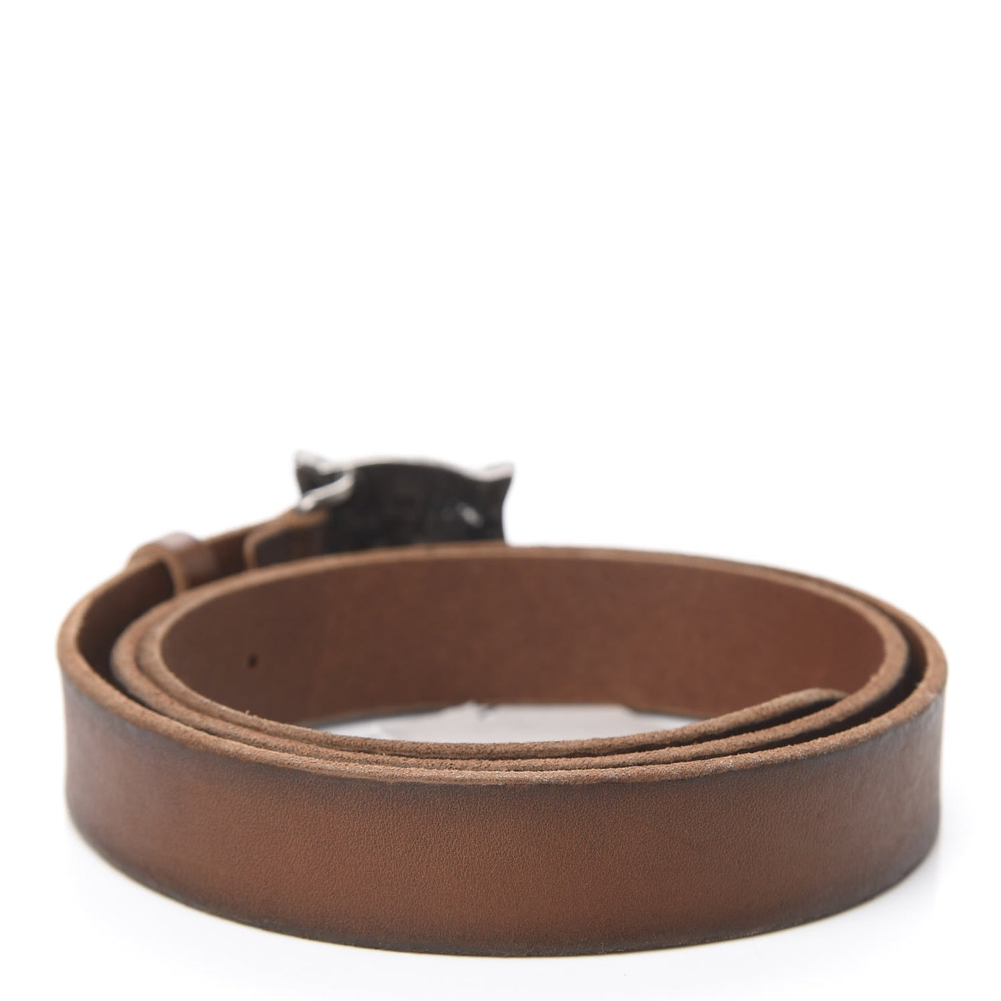 Cuoio Toscano Nickel Feline Buckle Belt 100 40 Cuir