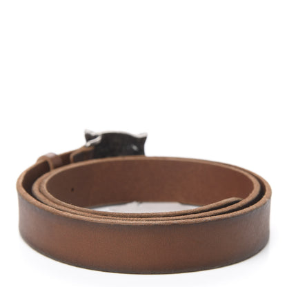 Gucci Cuoio Toscano Nickel Feline Buckle Belt 100 40 Cuir 2 of 5