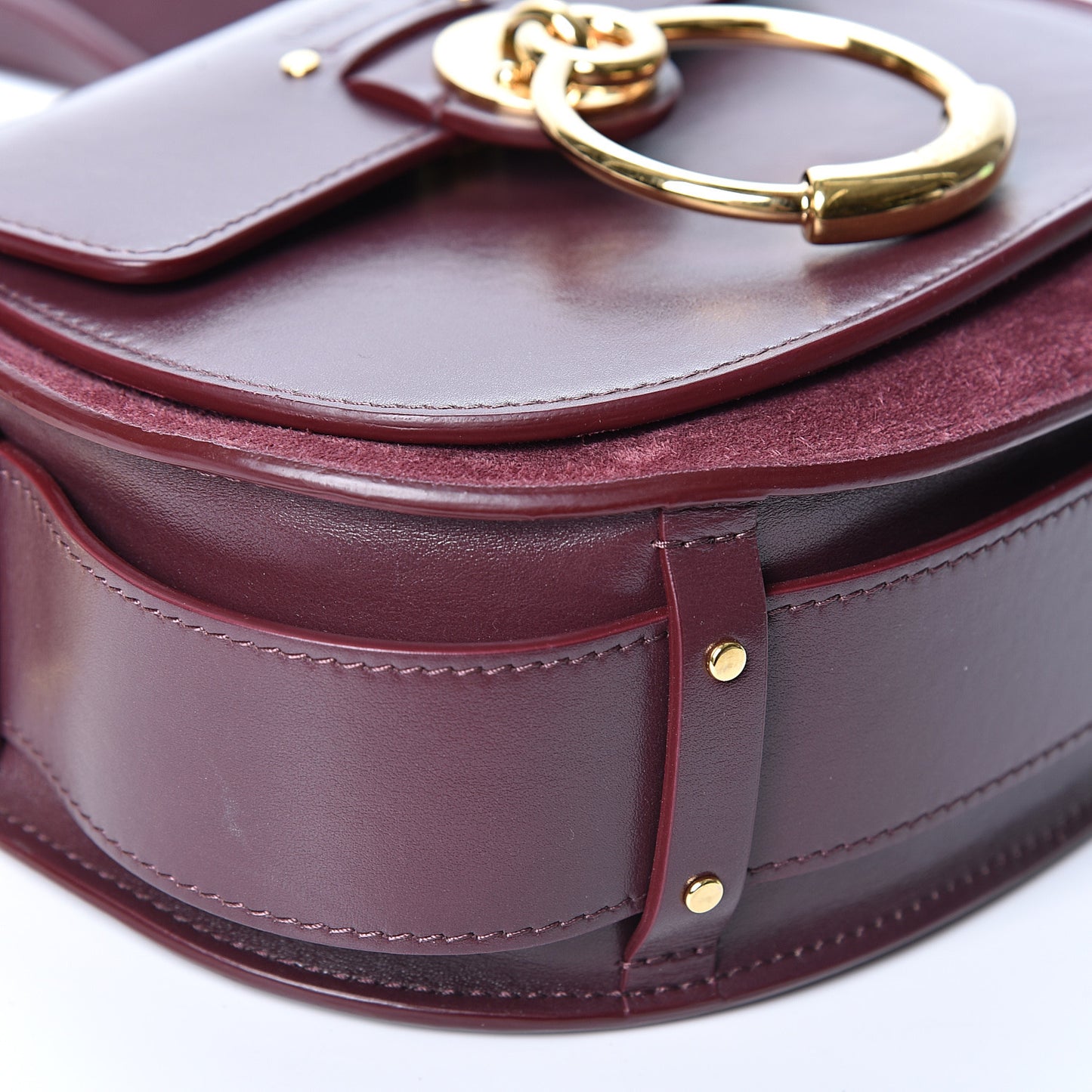 Calfskin Small Tess Bag Burnt Brown