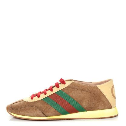 Gucci Suede Web Mens Rocket Sneakers 11 Nocciola Burro 1 of 11