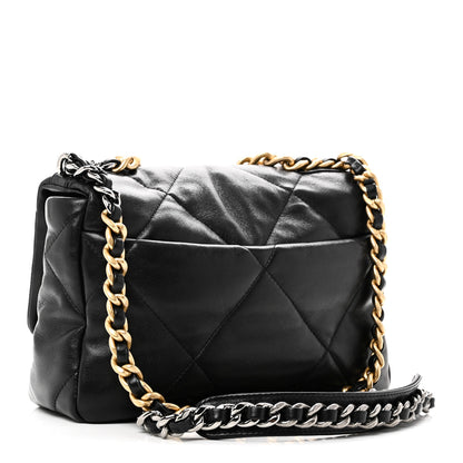 Chanel Lambskin Quilted Medium Chanel 19 Flap Black 3 of 10
